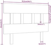 vidaXL Cabecero de cama madera maciza de pino blanco 95,5x3x81 cm