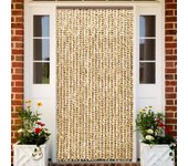 vidaXL Cortina mosquitera beige y marrón chenilla 100x220 cm