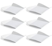 Quid Gastro Fresh Set 6 Platos Sandwich Porcelana 17.5cm Apilable Apto Microondas