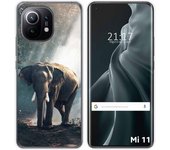 Tumundosmartphone Funda Gel Tpu para Xiaomi Mi 11 5G diseño Elefante Dibujos