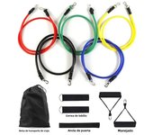 11pcs/Set Pull Rope, Resistance Bands, Portable Fitness Equipment, Ankle Strap, Chest Expander, Elastic Exercise Band