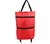 Shopping Trolley Bag with Wheel Portable Food Organizer Bag Oxford Easy Installation Waterproof High-Capacity Household Supplies
