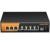KeepLiNK 9-Port Multi-Gigabit Switch with 8-PoE 2.5Gb Ethernet and 1-SFP+ 10Gb Uplink