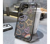 Cute Graffiti Mobile Phone Case Suitable For IPhone12/13/14/15 Female Fashion Pattern Transparent Silicone Mobile Phone Case