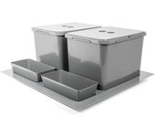 Cubo de basura modelo elegans m600 2x16l acabado antracita