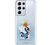 Funda original compatible con Samsung Galaxy S21 Ultra - S30 Ultra - Space Jam Sylvester y Tweety