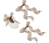 1 par de Cordones con Estampado de Leopardo, Cordones de Zapatos de Cinta Cordones de Satén de Seda Cordones Planos Anchos, Cordones de Zapatos de Guepardo Cordones de Botas de Zapatillas