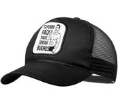 MERCHANDMANIA Gorra NEGRA con rejilla frase motivadora si fuera fácil todos serían buenos moda deporte