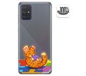 Tumundosmartphone Funda Gel Transparente para Samsung Galaxy A71 diseño Leopardo Dibujos