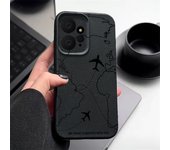 Air Route Pattern Phone Case For Xiaomi Redmi Note 13 4G 14 13 12 11 Pro Plus 5G Poco X6 13T Pro Leather Texture TPU Soft Cover