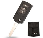 jingyuqin 2/3 Buttons Folding Flip Remote Car Key Shell Case For Mazda 3 5 6 RX8 MX5 Uncut Blade Small/Big Set