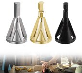 Herramienta de desbarbado externo con chaflán, 3 piezas de desbarbado para brocas, herramienta de desbarbado externo con chaflán hexagonal y triangular, para eliminación de avellanado, para varias brocas (oro, plata, negro)