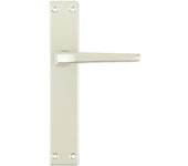 JUEGO DE MANILLAS DE ALUMINIO ANODIZADO MODELO 2100 PLACA CUADRADA ACABADO F2 COLOR CHAMPAGNE - MARCA CAMBESA