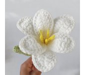 1PC Hand Knitted Flower Artificial Tulip Bouquet Crochet Fake Flower Wedding Party Mother's Day Gift Home Decor