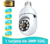 1/4PCS 3MP E27 Bulb IP WiFi Camera Indoor Video Surveillance Camera Security protection baby Monitor Full Color Night Vision Cam