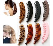 8 Pcs Large Banana Clips 5 Inch for Thick, Fine Hair, Strong Hold Hair Clips for Women and Girls