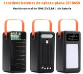28x18650 Battery Case Dual USB Type C Charge Power Bank Case 22.5W PD QC4.0 with LED Flashlight Function DIY Battery Storage Box