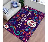 Mexican Day of The Dead Carpet for Living Room Decor Table Skull Sacrifice Rugs Bedroom Bedside Floor Mat Halloween Decoration