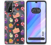 Funda Silicona Transparente para Blackview A50 diseño Dulces 01 Dibujos