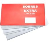 Tradineur - Pack de 80 sobres tipo carta, de color blanco. Medidas de 11 x 22 cm con cierre desilicona autoadhesiva. 3 x 20 minipacks de sobres carta.