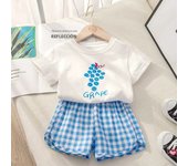 Toddler Cute T-shirts+Shorts Baby Girls Summer New Clothes Casual Two Pieces Suits Infantil Trendy Simple Thin Soft Tees Outfits