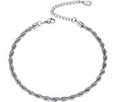 GOLDCHIC JEWELRY Pulseras de Pie para Mujeres, Tobilleras de Eslabones Cubanos/Italianos/Espigas 22cm Largo + 5cm Alargador