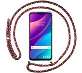 Funda Colgante Transparente para TCL 30 SE / 30E / 306 con Cordon Rosa / Dorado
