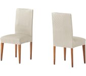 VALENTIA HOME Funda Silla Asiento/Respaldo Pack 2 París | Funda Silla Comedor o Cocina | Protector de Silla