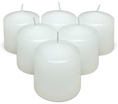COM-FORT HOUSE- Velas Blancas  Pack velas de 6 Unidades  Velas 6x7cm  Tealight  Velas Decorativas Sin Perfume