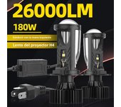 Canbus H4 Projector Len Far and near integrated 180W Left driver's headlight 3570 CSP Chip High Power Lamp Car Headlight 12V 24V