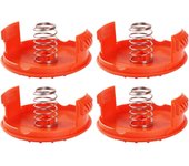 4 tapas de Carrete + 4 resortes de repuesto, accesorios compatibles con Black + Decker RC-100-P string trimmers