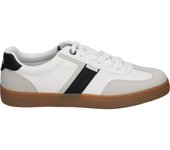 MTNG | Zapatillas Mustang Goal para Hombre – Zapatillas en Color Blanco con Detalles en Negro y Beige – Sneaker con Cordones – Casual – Cómodas – Versátiles – Combinables – Modelo 84756