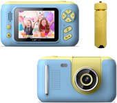 Cámara digital HD de pantalla grande de 2,4 pulgadas para niños, toma de fotografías, cámara dual frontal y trasera, juguetes para niños y niñas, regalo de cumpleaños
