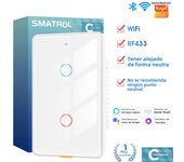 Tuya WiFi Wireless Smart Light Switch RF433 US 110-240V Set Timer 6 Gang Voice App For Tmall Genie, Alexa, Google Home