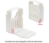 Bread Slicer Foldable Toast Bread Slicer with Crumb Tray Fruit Cutting Board Adjustable for Bread Loaf Cakes Reuse Slicing Guide