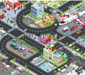 Baby Play Mat City Traffic Car Park Parking Lot Kids Playmat Kids Rug Boy Girl Educational Toys for Children Map Baby Play Mat