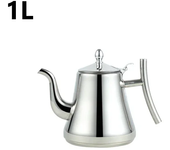 1pc Kitchen Thick Stainless Steel Teapot Golden Silver Tea Pot With Infuser Coffee Pot Induction Cooker Tea Kettle Water Kettle