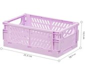 Plastic Foldable Storage Crate Folding Box Basket Stackable Cute Makeup Jewellery Toys Boxes for Storage Box Organizer Portable