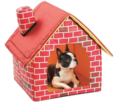 Foldable Kennel Small Dog Cat Kennel Warm and Comfortable Portable Brick Wall Style Pet Dog House Cat Bed