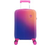 SAXOLINE Maleta cabina - pequeña, colección Twist, color fucsia-azul, material ABS, 4 ruedas, tamaño 54x35x20 cm, 40 litros, 2.6 kg