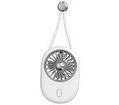 Mini ventilador de carga USB manos libres de verano (blanco)