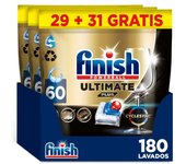 Finish Powerball ULTIMATE PLUS ALL IN 1 x60 x120 x180 x240 Pastillas para Lavavajillas, Limpieza Intensiva, Elimina Restos Quemados, Brillo Diamante, Cuida y Protege