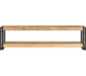 vidaXL Mueble de TV madera maciza de mango Negro, Mueble de Salon, Mueble TV, Mueble TV salon, Mesa de TV, Mueble tele