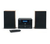 Thomson micro sound system bt radio fm/cd/mp3/usb black wood finish mic123bt