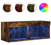 vidaXL Mueble para TV con luces LED 80x30x30 cm, Mueble de Salon, Mueble TV, Mueble TV salon, Mesa de TV, Mueble tele