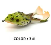 Goture Frog Type Topwater Lure Silicone Thunder Fishing Lure 8/9/10 CM Double Propeller Soft Bait Artificial Wobbler For Fishing