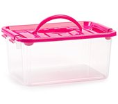 Plastic Forte Caja de Almacenaje 3,5 Litros Transparente Caja de ordenación de plástico, Contenedor de almacenamiento