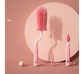 Silicone Bottle Cleaning Brush Baby Pacifier Straw Scrubber 360 Degree Glass Cup Washing Clean Brush Kitchen Cleaning Tool Set