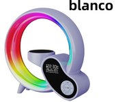 Smart Night Light For Kid Bedroom Bedside Wake Up Alarm Clock Atmosphere Light Multifuction Bluetooth Speaker Wireless Charger