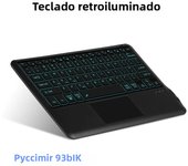 HUWEI For iPad Phone Keyboard Backlight Wireless Keyboard Bluetooth for Samsung Huawei iPad Surface Lenovo 12.3-12.9 inch Tablet